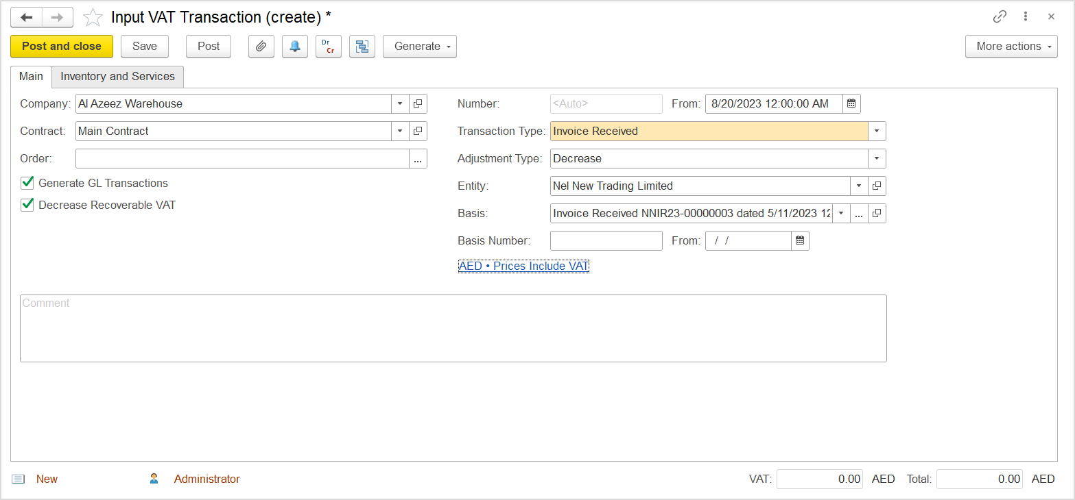 FirstBit User Guide > Case 7. Incorrect VAT Rate in an Invoice Received > image2023-8-24_10-19-8.png