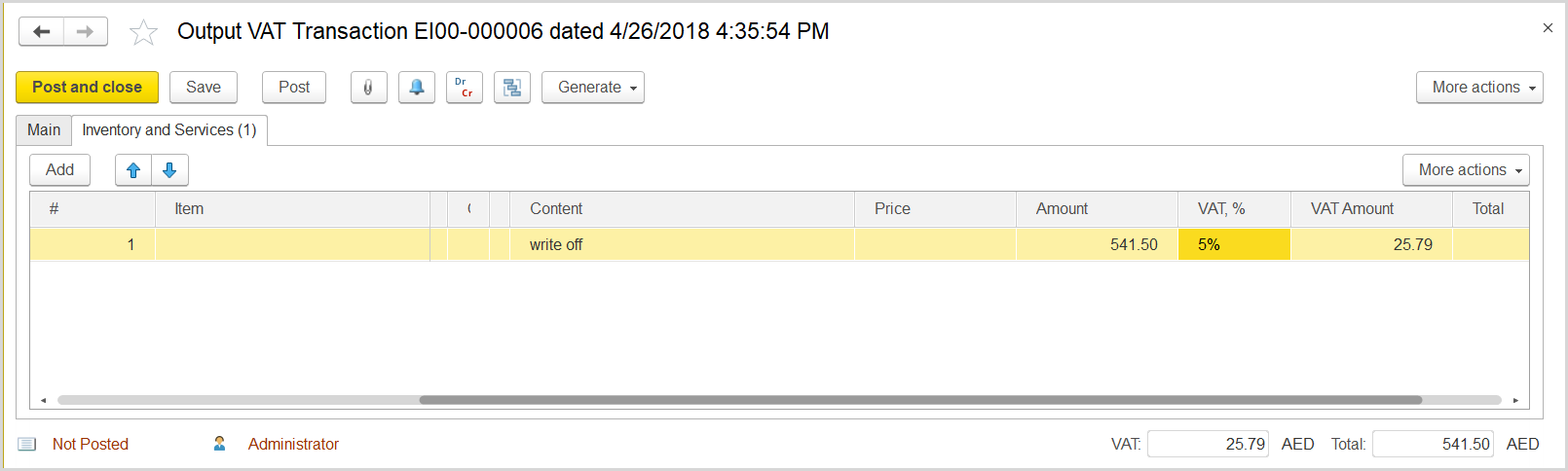 FirstBit User Guide > Case 5. Adjusting VAT for the written off customer bad debt > image2018-4-26 16:37:5.png