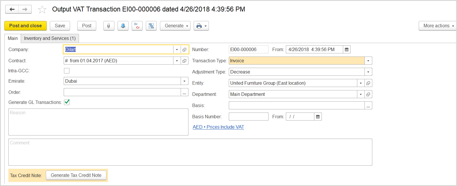 FirstBit User Guide > Case 5. Adjusting VAT for the written off customer bad debt > image2018-4-28 15:47:21.png