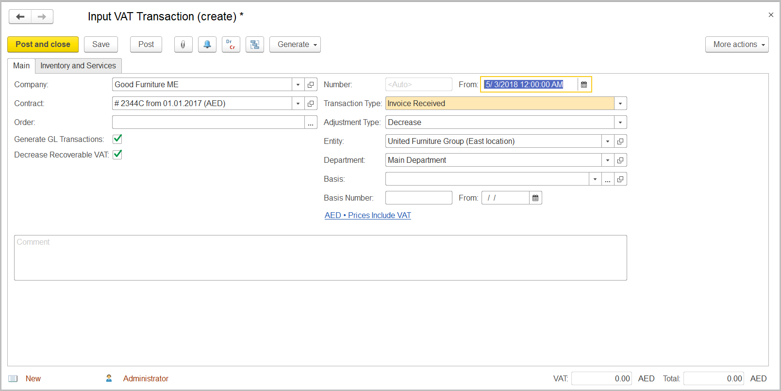 FirstBit User Guide > Case 3. Adjusting input VAT when notified about written off bad debt > image2018-5-4 17:4:50.png