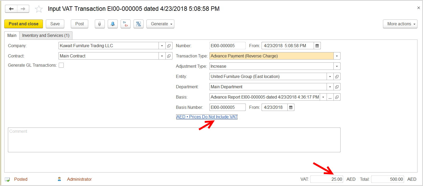 FirstBit User Guide > Case 4. Reverse сharge on service purchased by an employee > image2018-4-23 17:21:51.png