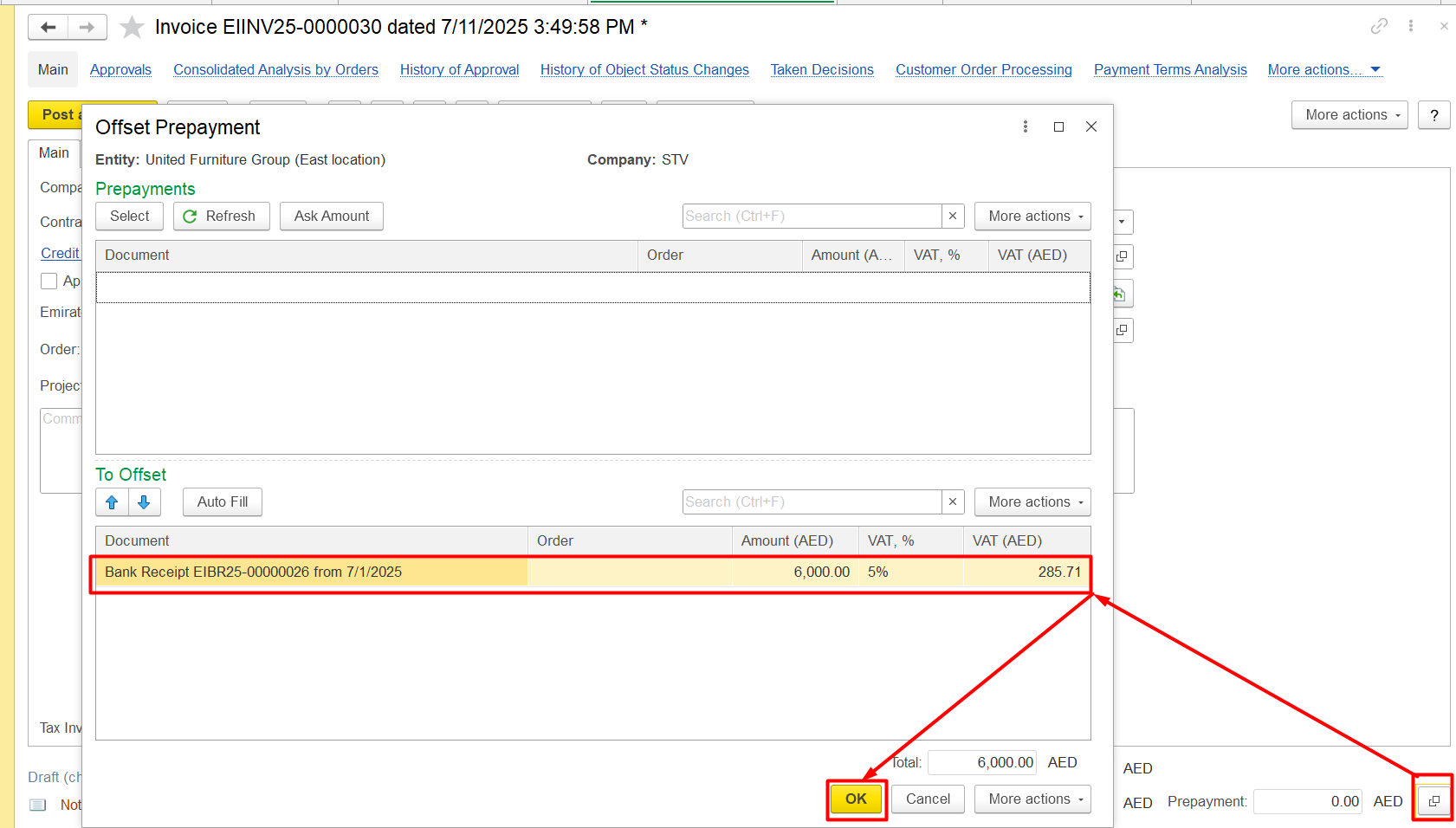 FirstBit User Help > Description of offsetting an advance tax invoice and an invoice > image2025-7-23_15-41-1.png